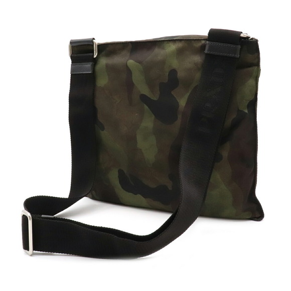 Prada Shoulder Multicolor Camouflage Diagonal Green Bag Nylon - Picture 1 of 7